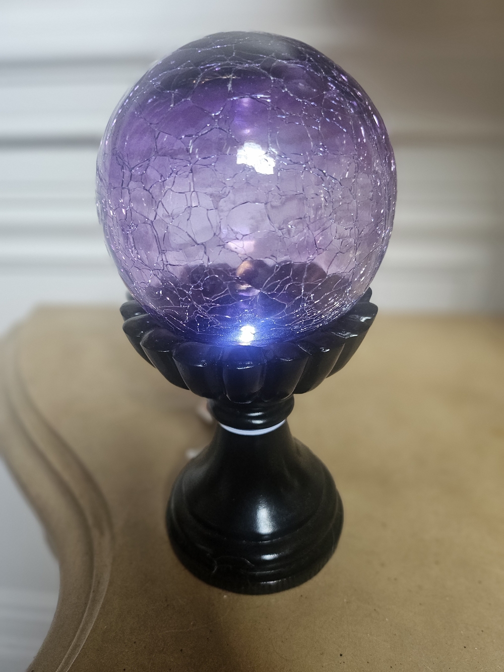 Purple Crystal Ball Halloween  Decorative Accent - Unbranded